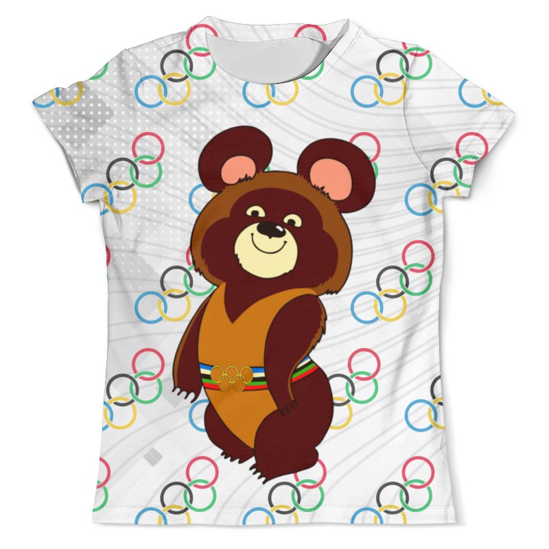 Printio Футболка с полной запечаткой (мужская) Olympic bear misha 1980