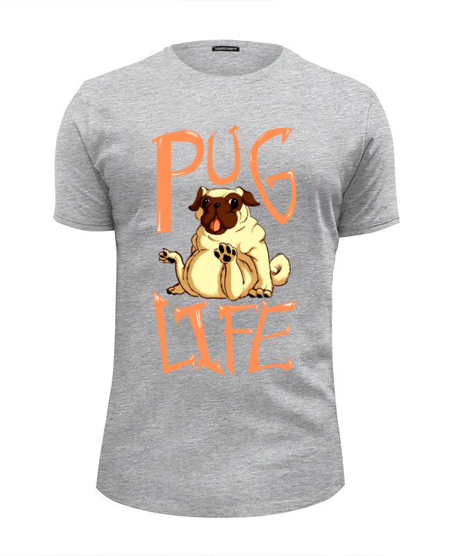 Printio Футболка Wearcraft Premium Slim Fit Pug life