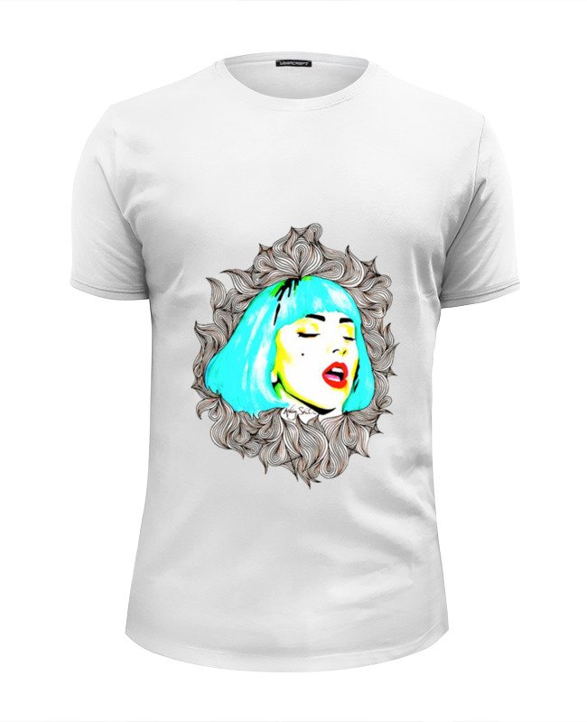 Printio Футболка Wearcraft Premium Slim Fit Lady gaga