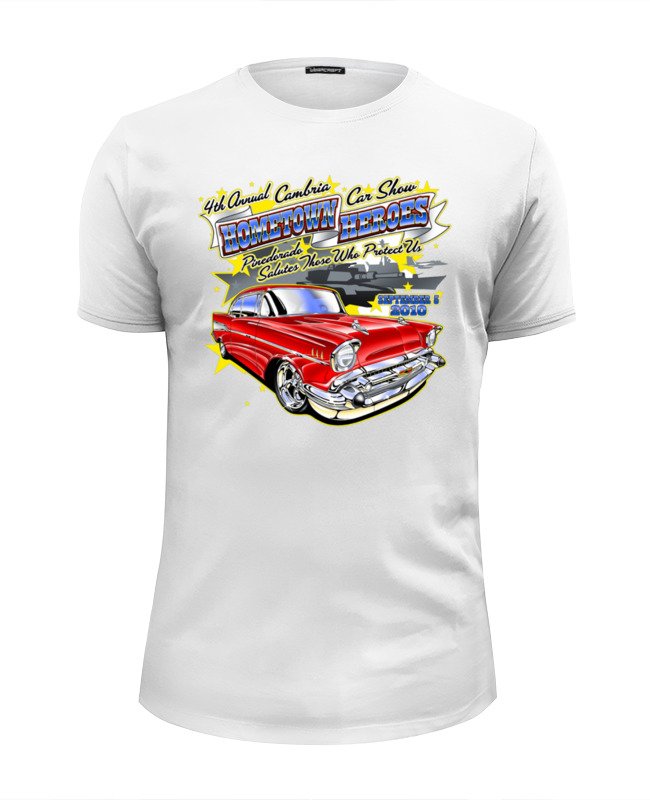 Printio Футболка Wearcraft Premium Slim Fit Retro car