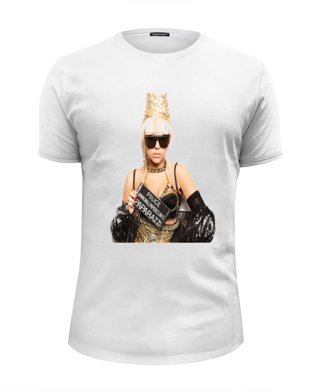 Printio Футболка Wearcraft Premium Slim Fit Lady gaga-paparazzi