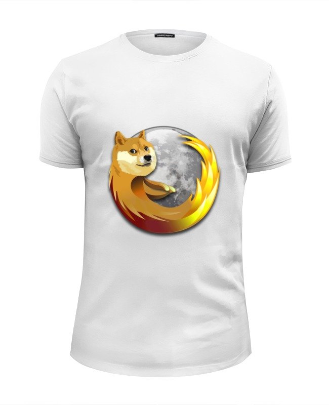 Printio Футболка Wearcraft Premium Slim Fit Doge firefox