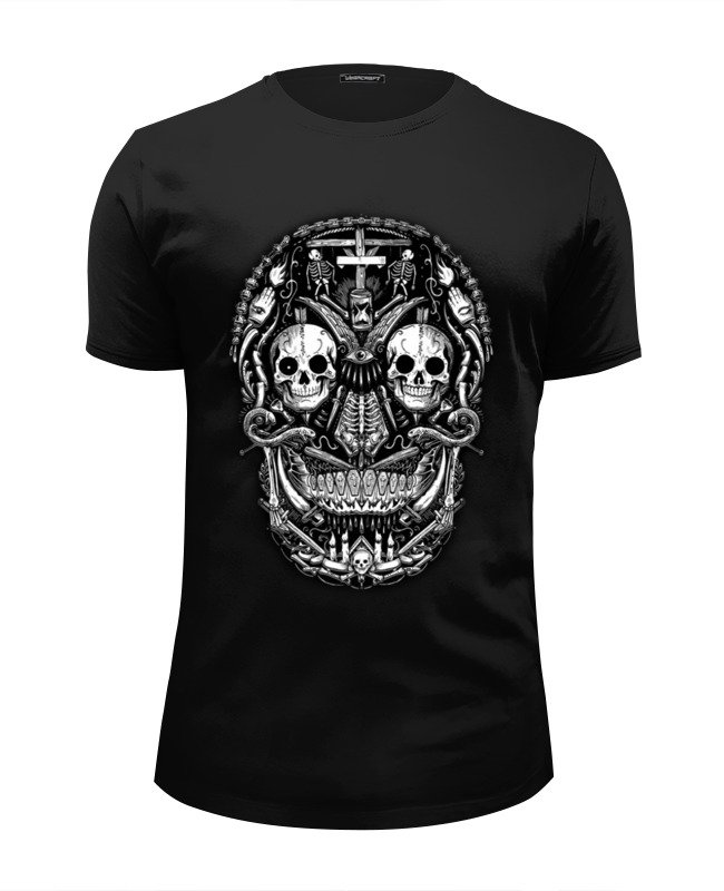 Printio Футболка Wearcraft Premium Slim Fit Skull design