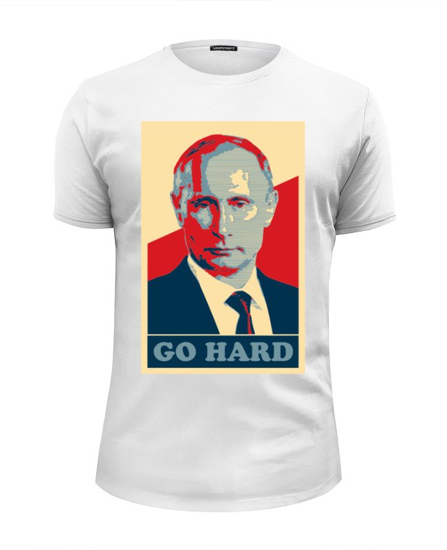 Printio Футболка Wearcraft Premium Slim Fit Go hard like vladimir putin